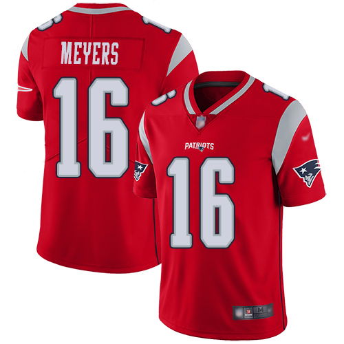 New England Patriots Football #16 Inverted Legend Limited Red Men Jakobi Meyers NFL Jersey->youth nfl jersey->Youth Jersey